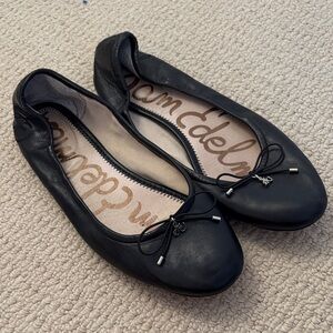 Sam Edelman Classic Black Leather Flats